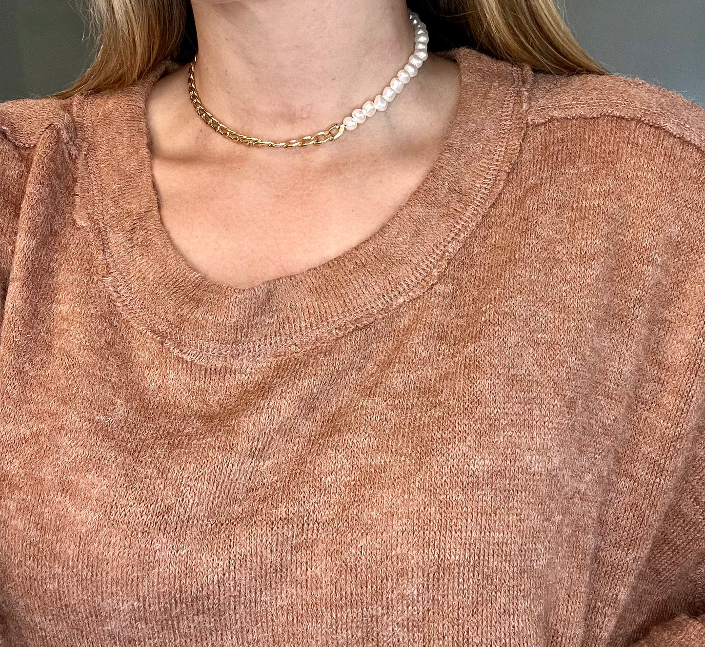 Pearl & Chain Choker